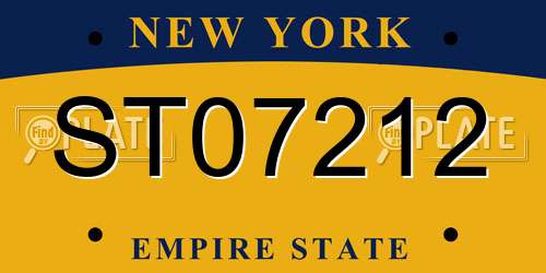 ST07212 New York License Plate