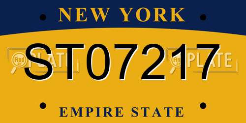 ST07217 New York License Plate