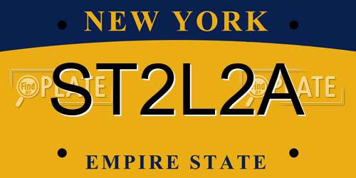 ST2L2A New York License Plate