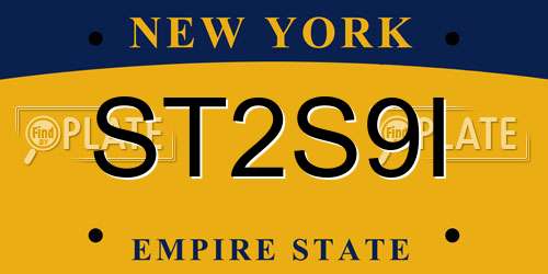 ST2S9I New York License Plate