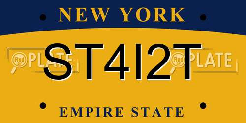 ST4I2T New York License Plate