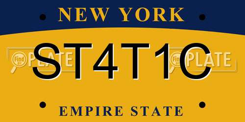 ST4T1C New York License Plate