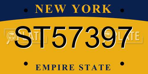 ST57397 New York License Plate