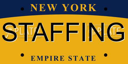 STAFFING New York License Plate