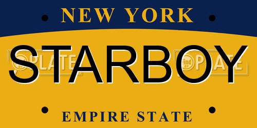 STARBOY New York License Plate