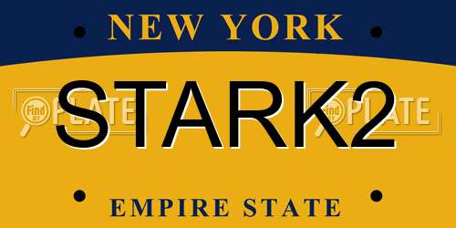 STARK2 New York License Plate