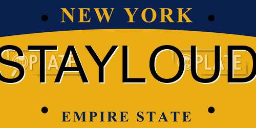 STAYLOUD New York License Plate