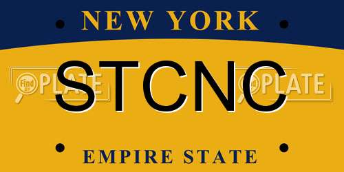 STCNC New York License Plate