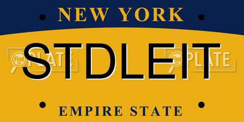 STDLEIT New York License Plate