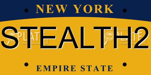 STEALTH2 New York License Plate