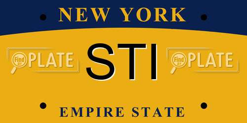 STI New York License Plate