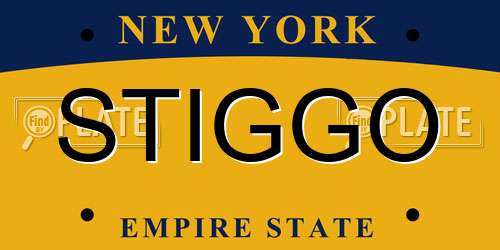 STIGGO New York License Plate