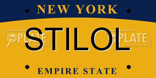 STILOL New York License Plate