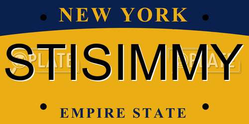 STISIMMY New York License Plate