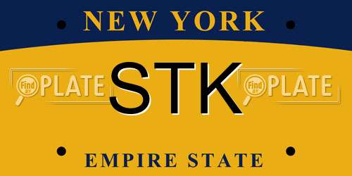 STK New York License Plate
