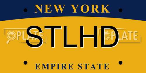 STLHD New York License Plate