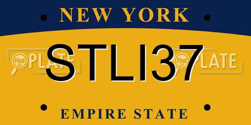 STLI37 New York License Plate