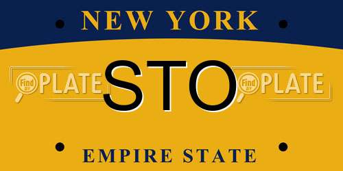 STO New York License Plate