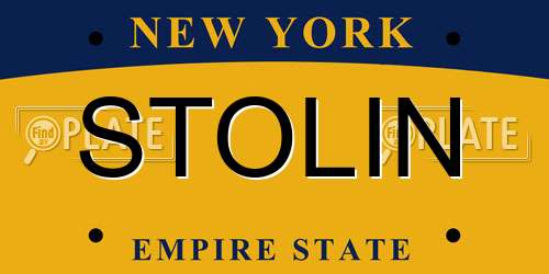 STOLIN New York License Plate