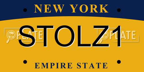 STOLZ1 New York License Plate
