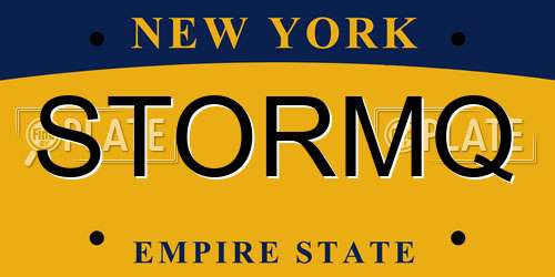 STORMQ New York License Plate