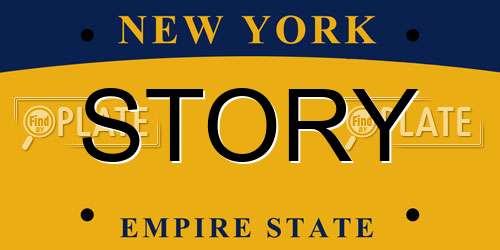 STORY New York License Plate