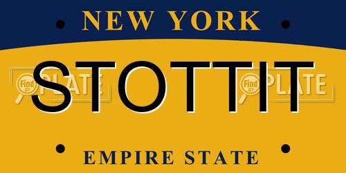 STOTTIT New York License Plate