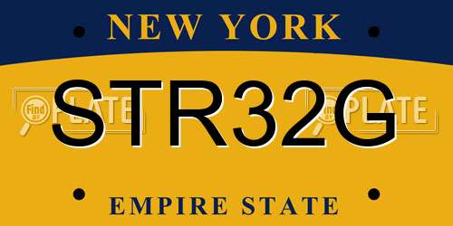 STR32G New York License Plate