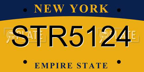 STR5124 New York License Plate