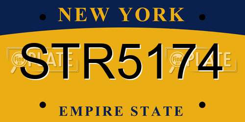 STR5174 New York License Plate
