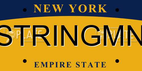 STRINGMN New York License Plate
