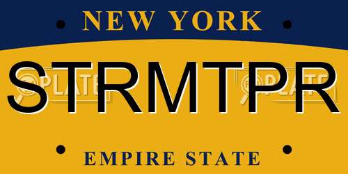 STRMTPR New York License Plate
