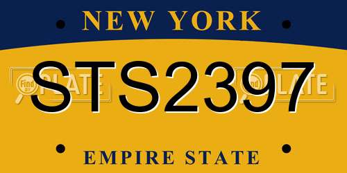 STS2397 New York License Plate