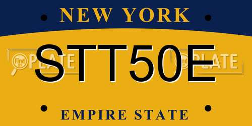 STT50E New York License Plate