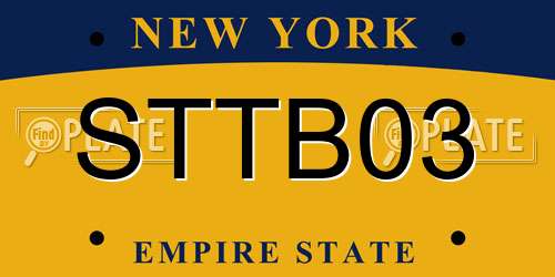 STTB03 New York License Plate