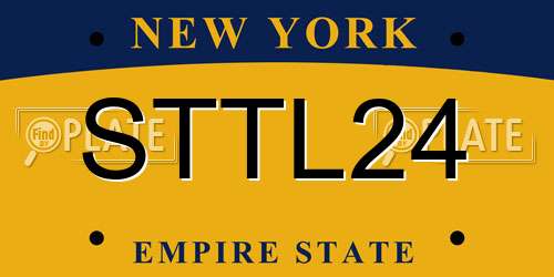 STTL24 New York License Plate