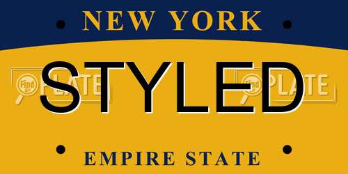 STYLED New York License Plate