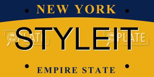 STYLEIT New York License Plate