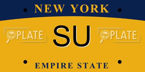 SU New York License Plate