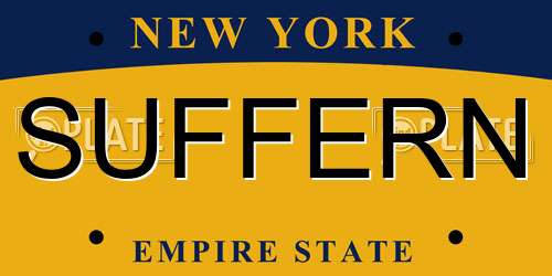 SUFFERN New York License Plate