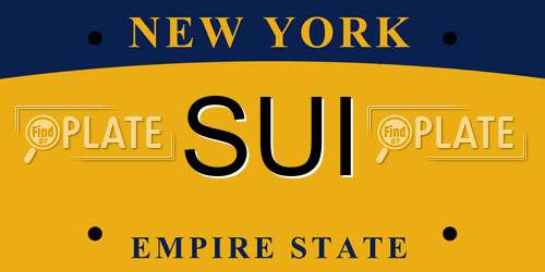SUI New York License Plate