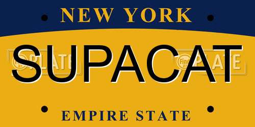 SUPACAT New York License Plate