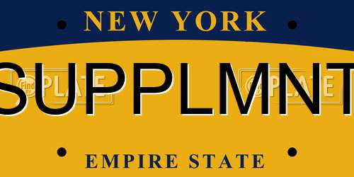SUPPLMNT New York License Plate