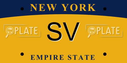 SV New York License Plate