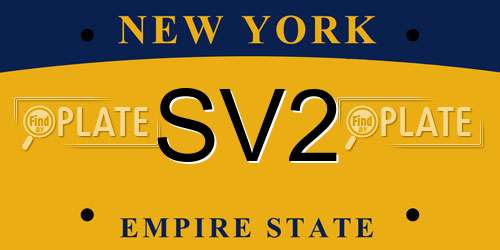 SV2 New York License Plate