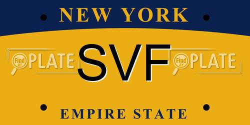SVF New York License Plate