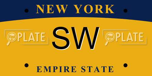 SW New York License Plate