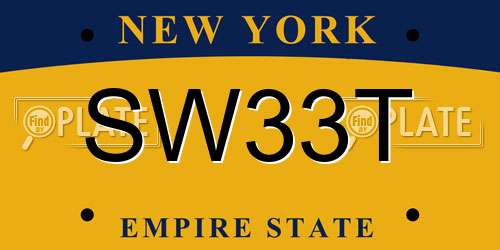 SW33T New York License Plate