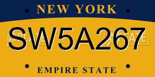 SW5A267 New York License Plate