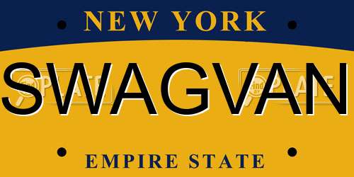 SWAGVAN New York License Plate